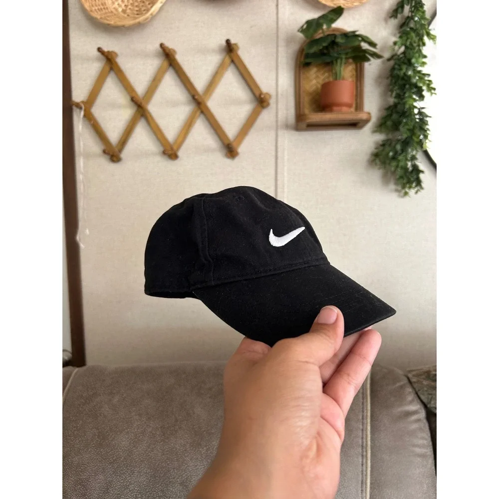 Nike Toddler Club Cap Black White Swoosh Adjustable Hat 2319-023 Size 2T-4T